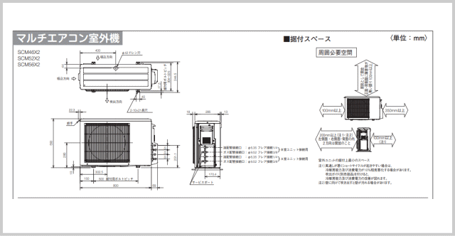 SCM52X2 [システムマルチ2室用室外機]【室内機合計5.3KW迄】[メーカー直送/代引決済不可][値引対象外][土日祝日配送不可