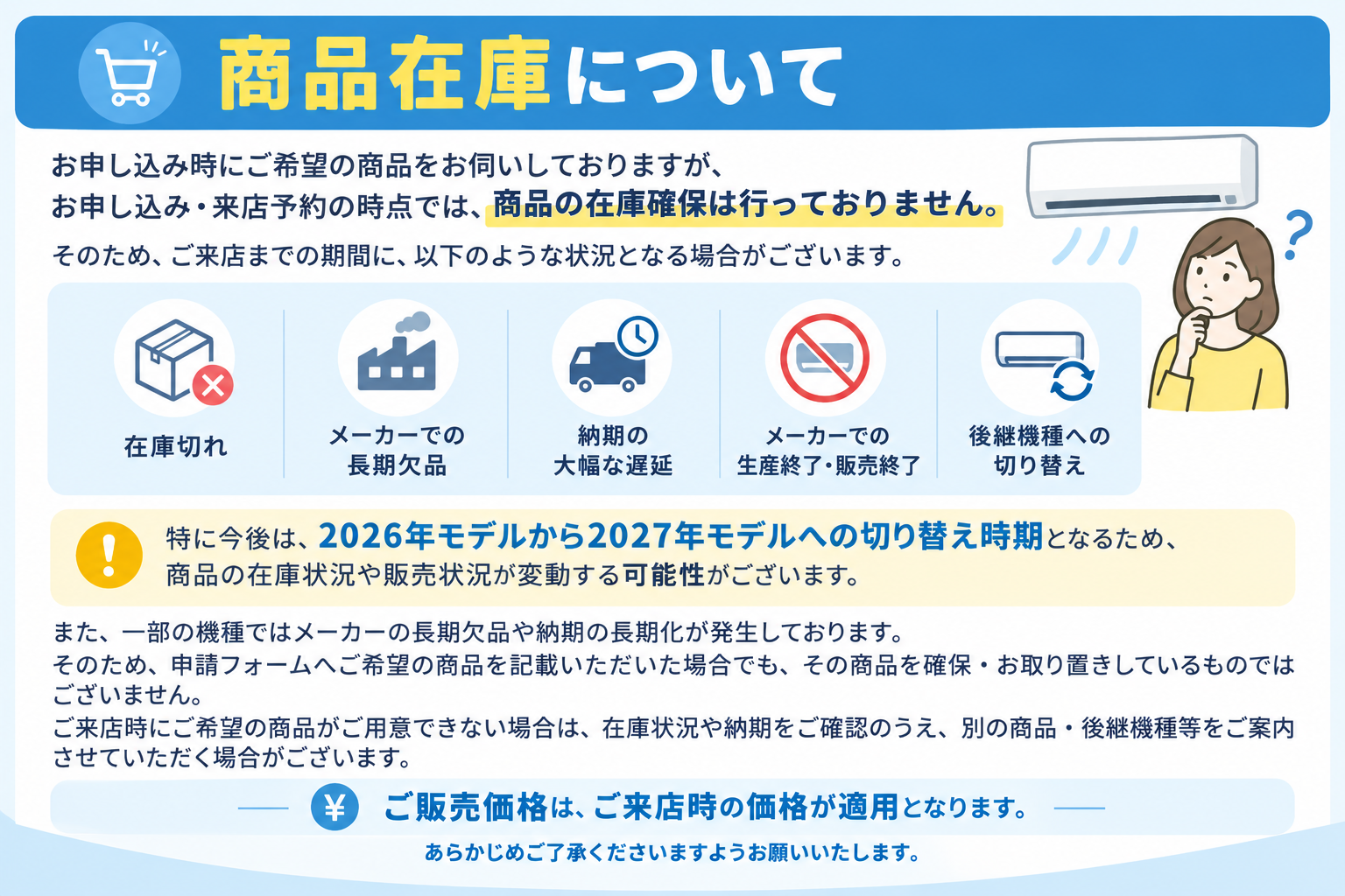 商品在庫について